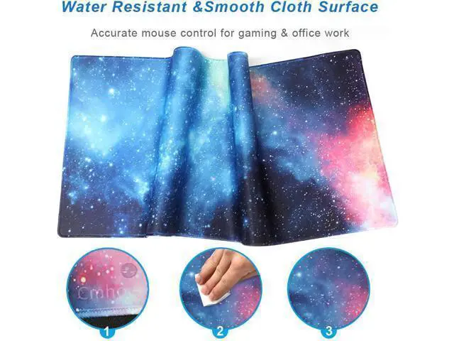 Alt view image 5 of 7 - Cmhoo XXL Professional Large Mouse Pad & Computer Game Mouse Mat (35.4x15.7x0.1IN, 90x40 sky002)