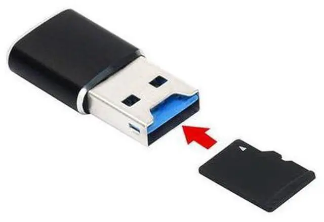 Alt view image 6 of 7 - USB 3.0 to Micro SD SDXC TF Card Reader with Micro Type-C USB-C OTG Adapter for Tablet/Cell Phone