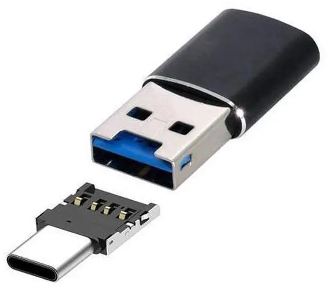 Alt view image 5 of 7 - USB 3.0 to Micro SD SDXC TF Card Reader with Micro Type-C USB-C OTG Adapter for Tablet/Cell Phone
