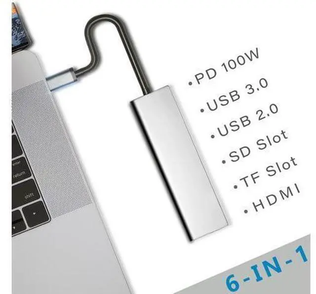 Alt view image 2 of 6 - USB C Docking Station, HDMI to USB C Adapter for Monitor, USB-C Hub HDMI Dongle for Laptop, Micro SD Card Reader USB C Dock for Chromebook, USB C to USB Adapter Multiport for MacBook pro