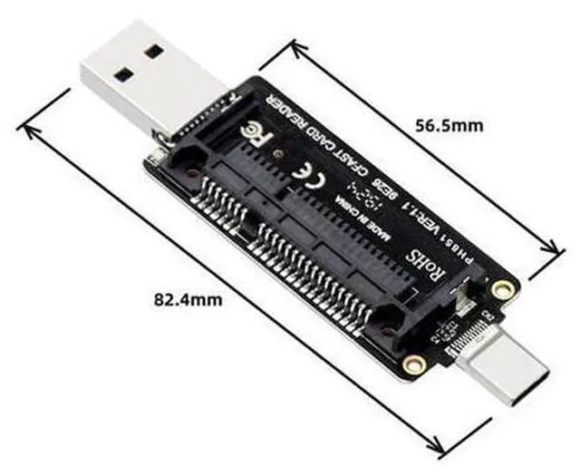 Alt view image 3 of 7 - USB-C USB3.0 Type-C to CFast 2.0 Card Adapter PCBA CFast Card Reader for Desktop Laptop