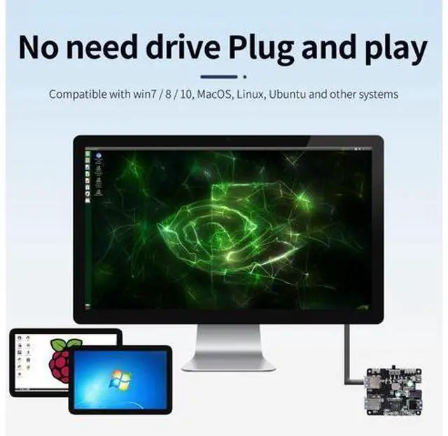 Alt view image 4 of 7 - 4 Port USB 3.0 Hub for Raspberry Pi Jetson Nano ROS Robot, Compatible with USB 3.0/2.0/1.1 Driver-Free Plug&Play, Onboard External USB-A5V (Micro-USB)9~24V Power Port, for High-Power Device