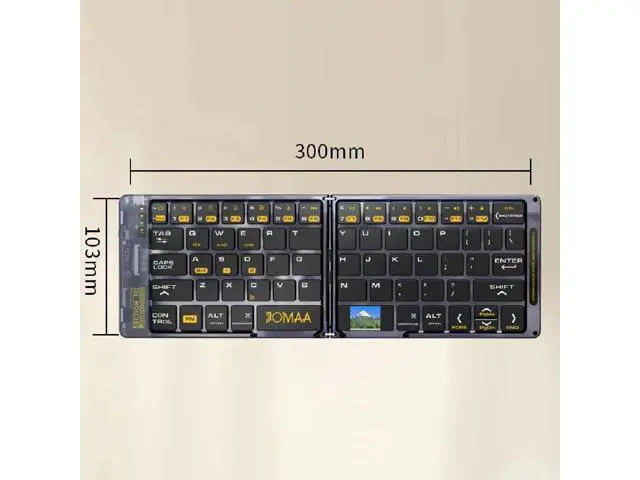 Alt view image 4 of 7 - Foldable Keyboard and Mouse,Wireless Folding Bluetooth Keyboard and Mouse Combo,Ultra Slim,Rechargeable,Silent,Portable Travel Keyboard for Laptop,Tablet,Phone,Windows, iOS, Android,and macOS (Black)