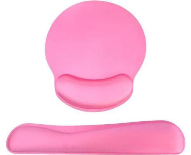 Main image of Keyboard Wrist Rest Pad Mouse Pad, Memory Foam, Rest Pads Sets for Comfortable Typing & Wrist Pain Relief, Anti-Slip Rubber Base (Rose Pink)