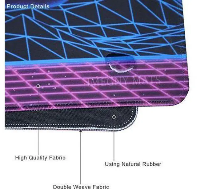 Alt view image 4 of 7 - Large Gaming Mouse Pad, Extended Xxl Desk Pad & Non-Slip Rubber Mat For Mice And Keyboard With Stitched Edges (90X40 Zisesun011)
