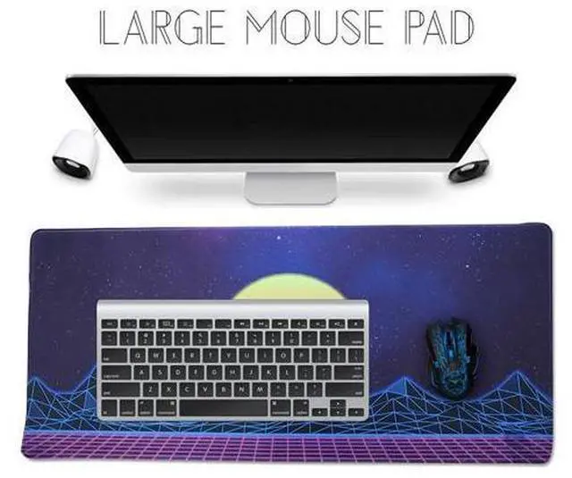 Alt view image 2 of 7 - Large Gaming Mouse Pad, Extended Xxl Desk Pad & Non-Slip Rubber Mat For Mice And Keyboard With Stitched Edges (90X40 Zisesun011)