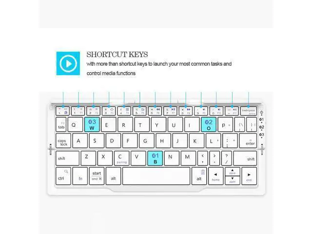 Alt view image 7 of 7 - Mini Foldable Bluetooth Keyboard Silent, Rechargeable, Aluminum Alloy Housing and Portable Folding Travel Keyboard for Phone ipad Tablet (Silver)