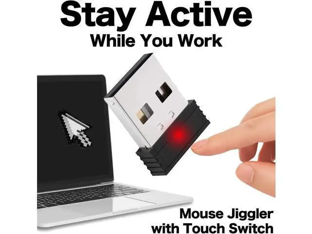 Alt view image 2 of 7 - Mouse Jiggler Undetectable Japan-Designed with Touch Switch, USB Mouse Mover, 1-Pixel Subtle Movement, Plug & Play, No Software