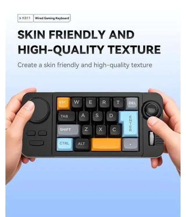 Alt view image 7 of 7 - mini Mechanical Office/Gaming Keypad, Hot-Swappable Keys, Macro Programmable Web Driver, Backlit, Type-C Wired, With rollers, joystick, and dial for PC/window/Laptop and desktop computer (Black)