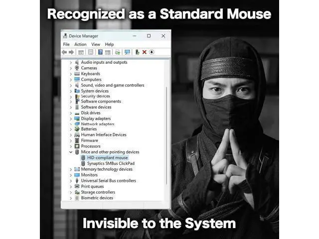 Alt view image 6 of 7 - Mouse Jiggler Undetectable Japan-Designed with Touch Switch, USB Mouse Mover, 1-Pixel Subtle Movement, Plug & Play, No Software