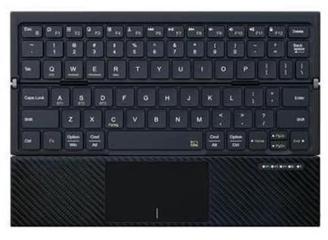 Main image of Tri-Foldable Bluetooth Keyboard with Touchpad Portable,mini Travel Keyboard USB-C Rechargeable Multi-Device Switching, Slim & Lightweight for iOS Android Windows Mac OS