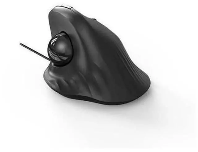Main image of Wired Trackball Mouse 6-Button Ergonomic Design with CPI Switch (400/800/1200/1600), Red LED Indicator, 250Hz Polling Rate, Plug & Play, for PC, Laptop, Desktop (Black)