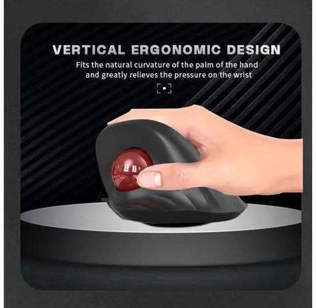 Alt view image 7 of 7 - Wired Trackball Mouse 6-Button Ergonomic Design with CPI Switch (400/800/1200/1600), Red LED Indicator, 250Hz Polling Rate, Plug & Play, for PC, Laptop, Desktop (Red)