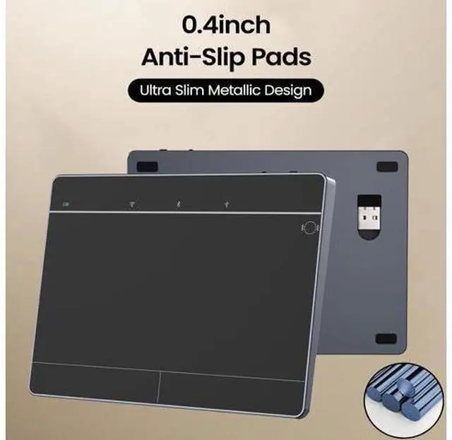 Alt view image 2 of 7 - Wired&2.4GWireless&Bluetooth Trackpad for Windows 10/11,Rechargeable Touchpad Mouse with Multi-Gesture Support for PC Laptop Computer (Black)