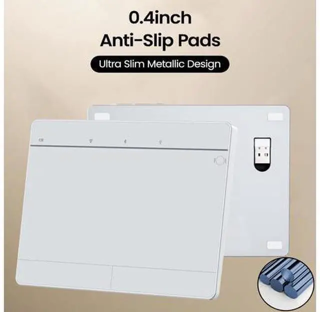 Alt view image 2 of 7 - Wired&2.4GWireless&Bluetooth Trackpad for Windows 10/11,Rechargeable Touchpad Mouse with Multi-Gesture Support for PC Laptop Computer (Silver)