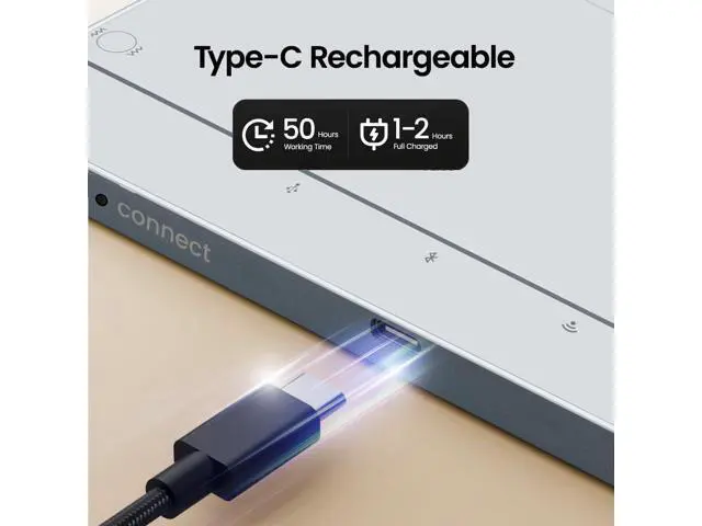 Alt view image 3 of 7 - Wired&2.4GWireless&Bluetooth Trackpad for Windows 10/11,Rechargeable Touchpad Mouse with Multi-Gesture Support for PC Laptop Computer (Silver)