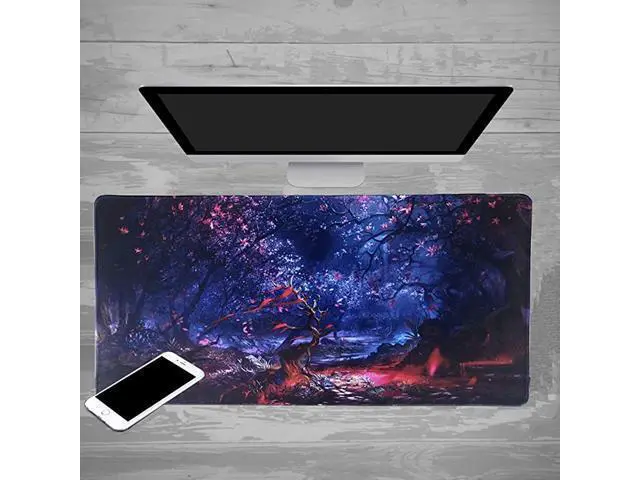 Alt view image 7 of 7 - XXL Professional Large Mouse Pad Computer Game Mouse Mat 354x157x01IN 90x40 Forest