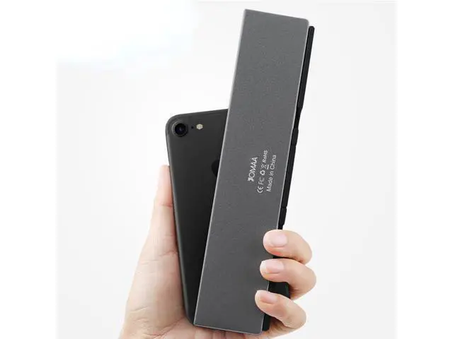 Alt view image 7 of 7 - Mini Bluetooth Foldable Keyboard Silent, Rechargeable, Aluminum Alloy Housing and Portable Folding Travel Keyboard for Phone ipad Tablet (Balck)