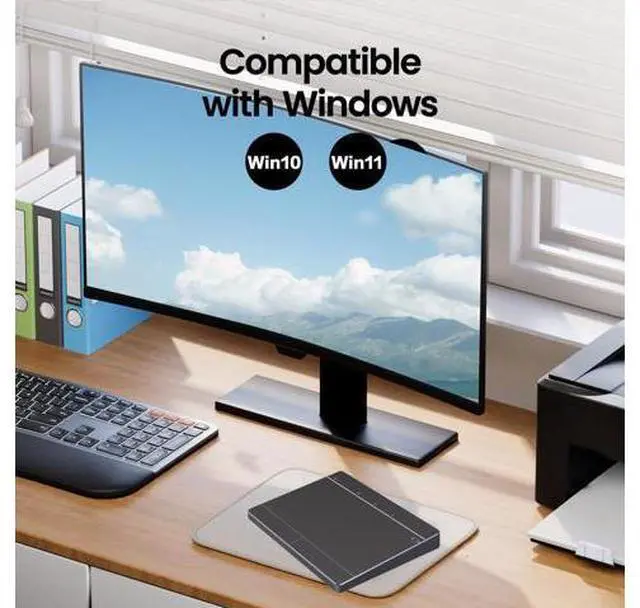 Alt view image 3 of 7 - Wired&2.4GWireless&Bluetooth Trackpad for Windows 10/11,Rechargeable Touchpad Mouse with Multi-Gesture Support for PC Laptop Computer (Black)