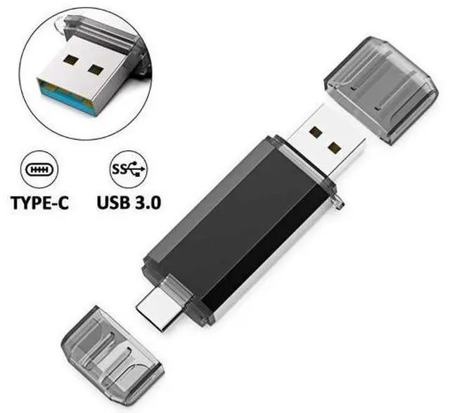 Alt view image 3 of 5 - 128GB Dual Drive Go-Stick USB 3.0 + USB-C Type-C Flash Drive for Android Smartphones, Computers, MacBook, Tablets, PC (128GB, 1 Pack)