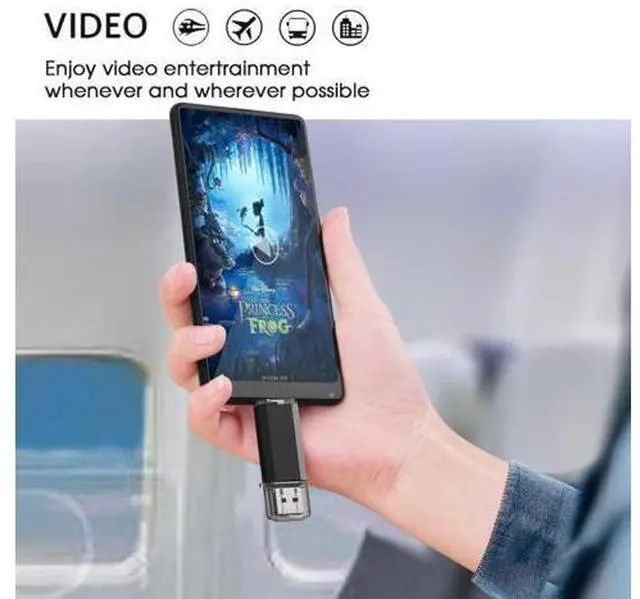 Alt view image 5 of 5 - 128GB Dual Drive Go-Stick USB 3.0 + USB-C Type-C Flash Drive for Android Smartphones, Computers, MacBook, Tablets, PC (128GB, 1 Pack)