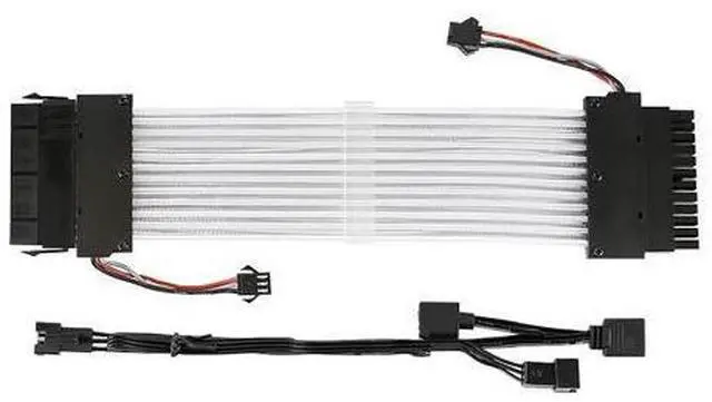Alt view image 5 of 5 - 24Pin ATX Motherboard RGB Extension Power Supply Cable for PC Case DIY Computer Cord Custom Build Gaming Case Modding