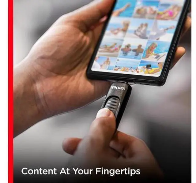 Alt view image 2 of 6 - 64GB Ultra Slider USB Type-C Flash Drive - Up to 300MB/s, USB 3.2 Gen 1, Retractable Connector - SDCZ480-064G-G46