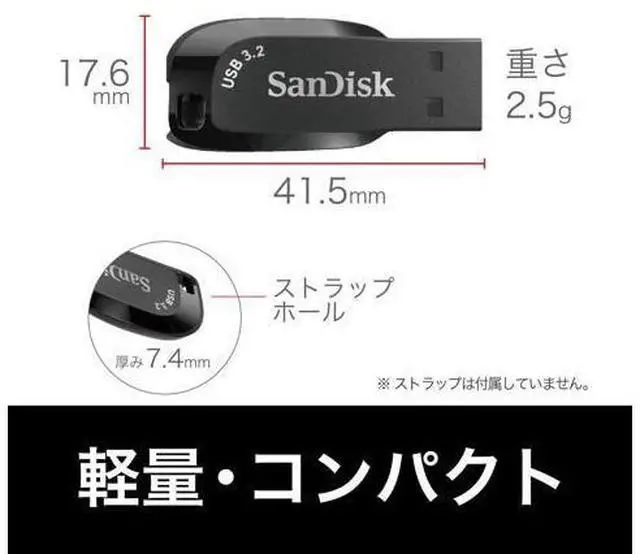 Alt view image 3 of 6 - SDCZ410-032G-J35 USB Memory, 32 GB, USB 3.2 (Gen1), 3.1 (Gen 1), 3.0, Ultra Small, Read Up to 100 MB/s