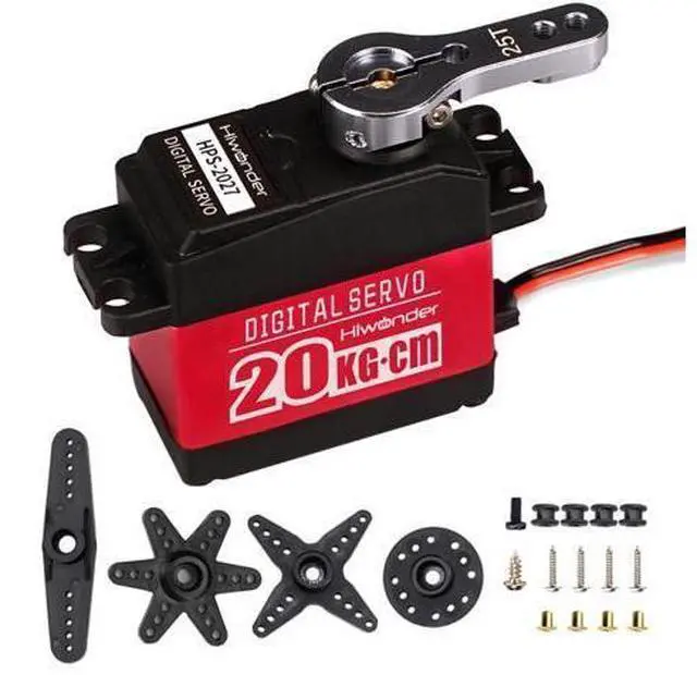 Main image of 20KG RC Servo High Torque Servo Motors, Waterproof Full Metal Gear Steering Servo for 1/6 1/8 1/10 1/12 RC Car Robot DIY, Digital Servo with 25T Servo Horn, Control Angle 270°