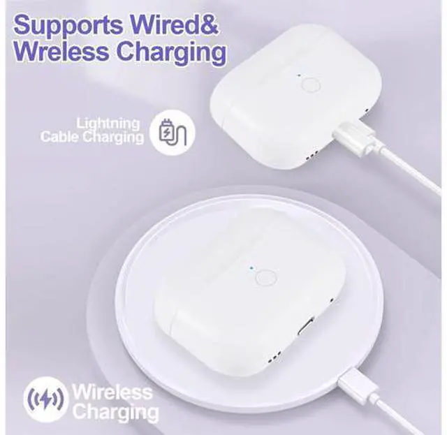 Alt view image 4 of 5 - Wireless Charging Case Compatible with Airpods Pro 1st 2nd Generation with Bluetooth Pairing Button,Replacement Airpods Pro Charger Case Only,No Earbuds