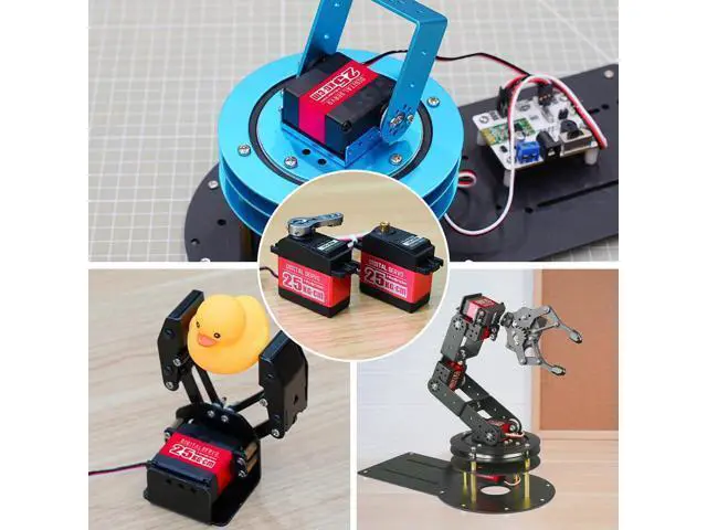 Alt view image 5 of 7 - 25KG Servo High Torque Servo Motors, Waterproof Full Metal Gear Steering Servo for Robot DIY, Digital Servo with 25T Servo Horn, Control Angle 180°
