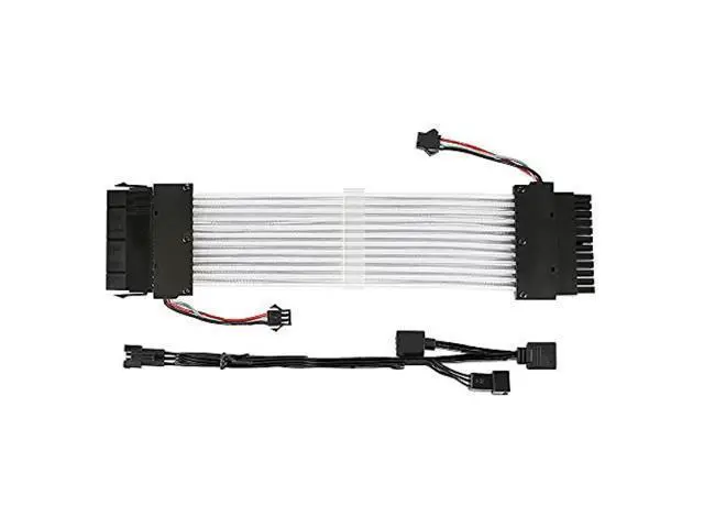 Alt view image 5 of 5 - 24Pin ATX Motherboard RGB Extension Power Supply Cable for PC Case DIY Computer Cord Custom Build Gaming Case Modding