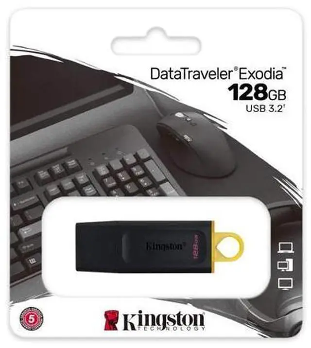Alt view image 5 of 6 - DataTraveler Exodia 128GB USB 3.2 Flash Drive DTX/128GB,Black