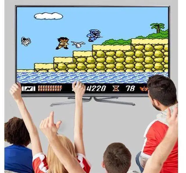 Alt view image 4 of 6 - 8-Bit Mini Double Players TV Game Console Built-in 620 Games PS1 mini (EU Plug) (EU Plug)