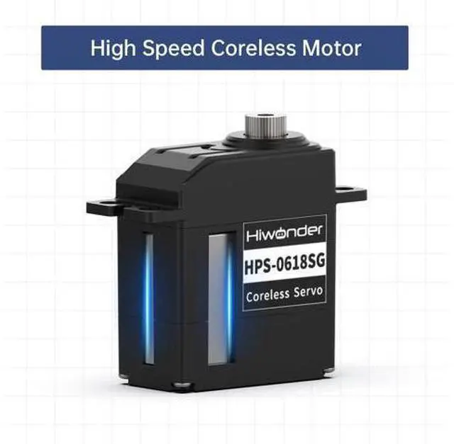 Alt view image 3 of 7 - Coreless Servo Waterproof Servo with Stainless Steel Gear Motor 0.06sec High Speed Mini Servo for Robotic DIY, RC Car Control Angle 180°