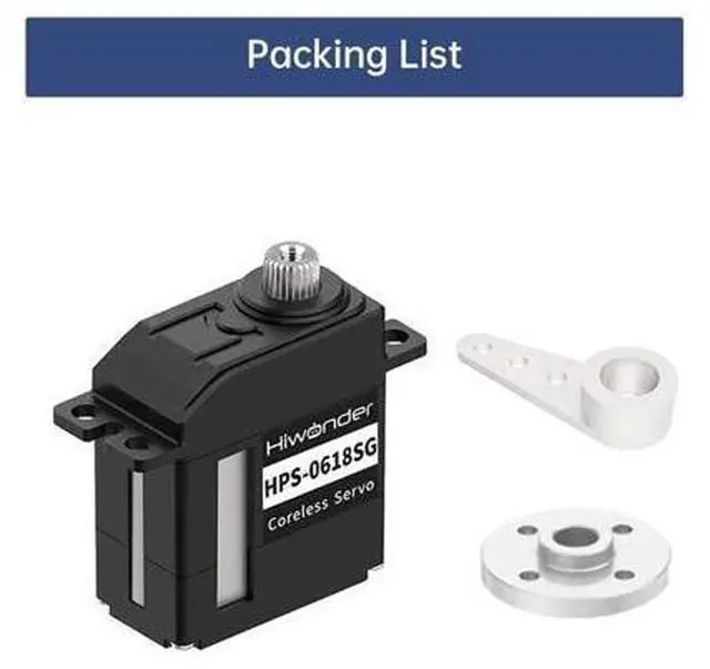 Alt view image 7 of 7 - Coreless Servo Waterproof Servo with Stainless Steel Gear Motor 0.06sec High Speed Mini Servo for Robotic DIY, RC Car Control Angle 180°