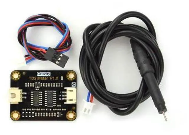 Main image of Gravity: Analog TDS Meter Sensor Kit for Arduino - 83cm Waterproof Probe with Anti-Polarization Design, 0-1000ppm ±10%, Water Quality Testing for Hydroponics/Aquarium/Home