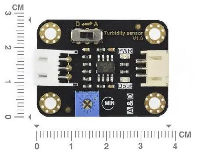 Alt view image 3 of 5 - Gravity: Analog Turbidity Sensor for Arduino / ESP32 / STM32 / Raspberry Pi (ADC Required) | Water Quality Monitor | <500ms Response Time & 0-4000NTU Range
