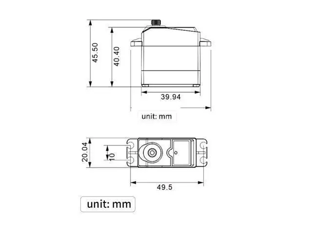 Alt view image 6 of 7 - HTS-35H High Voltage Bus Servo 35KG Torque with Three Channels, Temperature, Voltage and Position Feedback