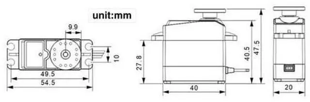 Alt view image 6 of 7 - LD-3015MG Standard Full Metal Gear Digital Servo with 17kg High Torque for RC Robot Car(Control Angle 270)