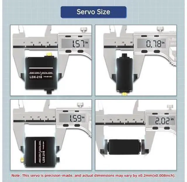 Alt view image 2 of 7 - LDX-218 Full Metal Gear Standard Digital Servo with 17kg High Torque Dual Ball Bearing for Robot(Control Angle 180)