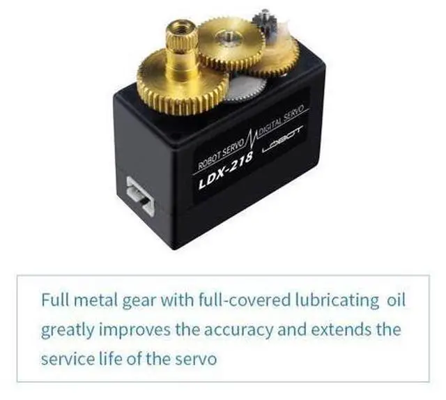 Alt view image 5 of 7 - LDX-218 Full Metal Gear Standard Digital Servo with 17kg High Torque Dual Ball Bearing for Robot(Control Angle 180)