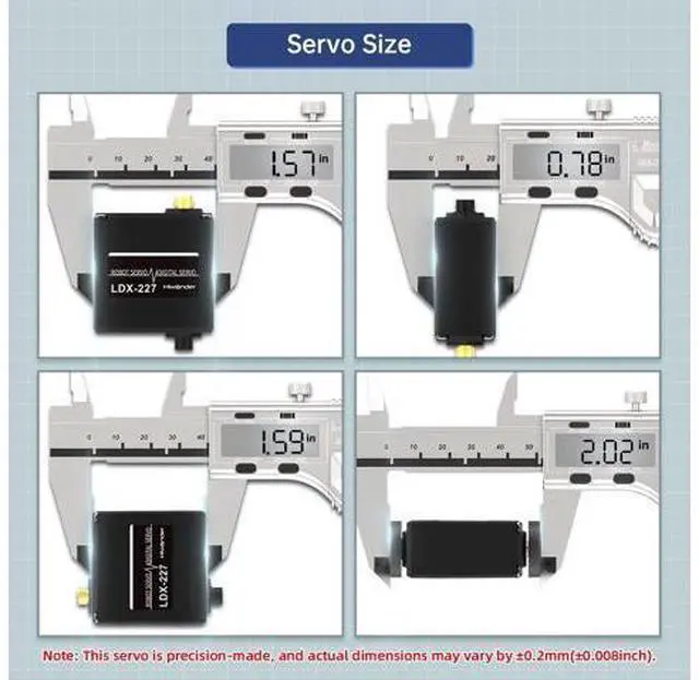 Alt view image 2 of 7 - LDX-227 Full Metal Gear Standard Digital Servo with 17kg High Torque Dual Ball Bearing for Robot(Control Angle 270)