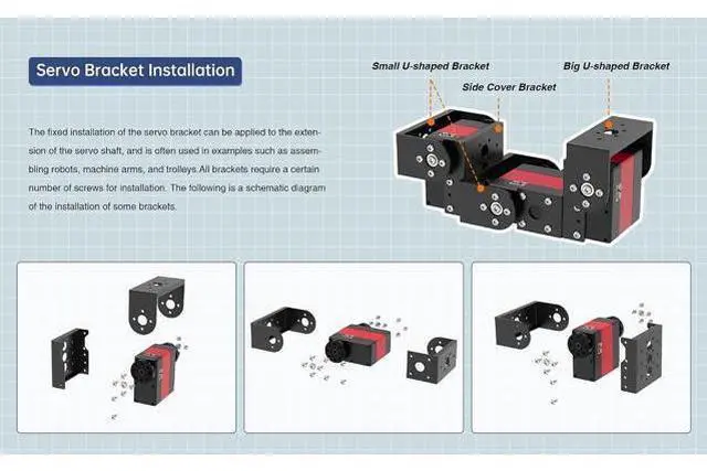 Alt view image 5 of 7 - LX-224 Serial Bus Servo with Bracket, 3 Connectors 20KG Large Torque Dual Ball Bearing Full Metal Servo Motor Equipped with Debug System for Robot DIY Making, 240 Degree Bus Servo
