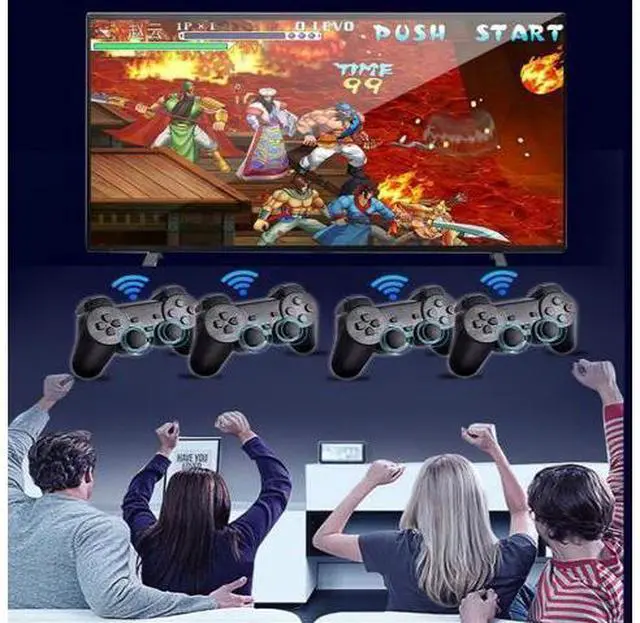Alt view image 6 of 6 - M8 Wireless HDMI Arcade Game Home TV Mini Game Machine with 2 x GamePads 64G Memory