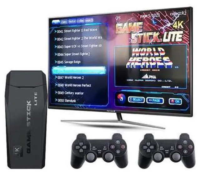 Alt view image 3 of 7 - M8 Wireless HDMI Arcade Game Home TV Mini Game Machine with 2 x GamePads 64G Memory M8 64G (Wireless)