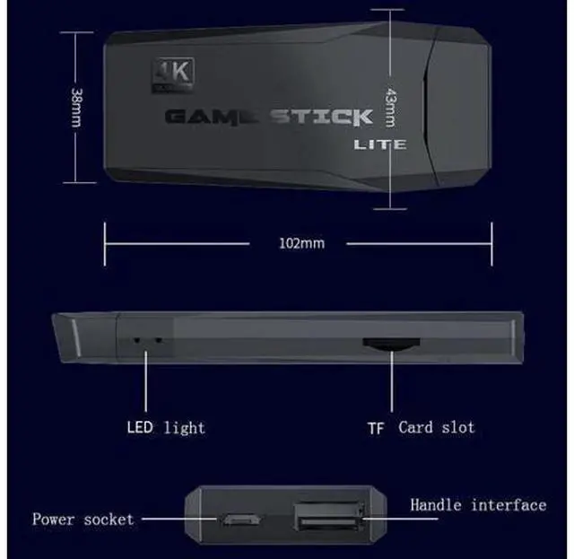 Alt view image 4 of 7 - M8 Wireless HDMI Arcade Game Home TV Mini Game Machine with 2 x GamePads 64G Memory M8 64G (Wireless)