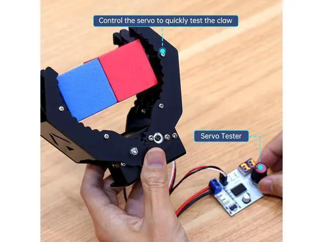 Alt view image 2 of 7 - Mechanical Robot Arm Claw/Gripper Robot Gripper (Black Mechanical Claw Without servo)
