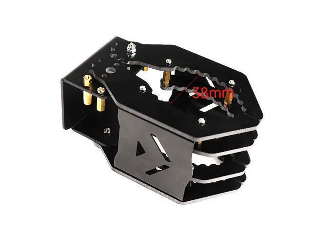 Alt view image 7 of 7 - Mechanical Robot Arm Claw/Gripper Robot Gripper (Black Mechanical Claw Without servo)