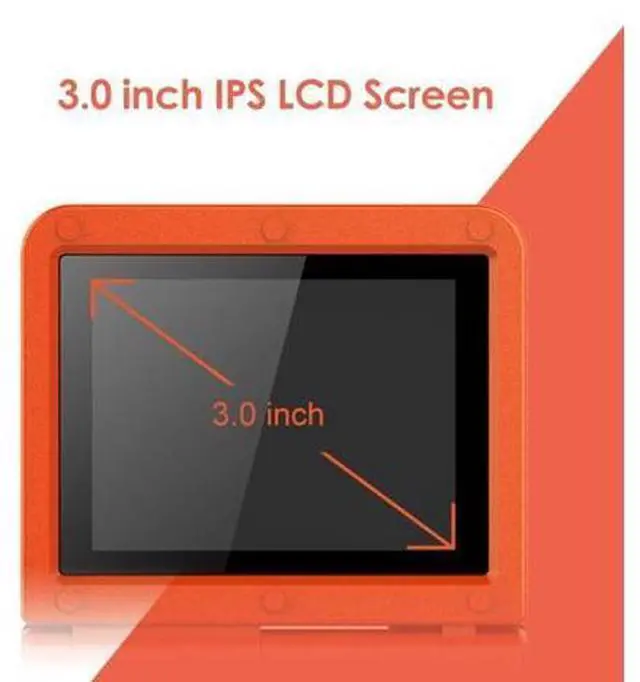 Alt view image 2 of 7 - Powkiddy V90 3.0 inch IPS Screen 64-bit Retro Handheld Game Console with 16GB Memory (Black)